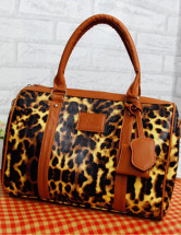 Leopard-Print oreiller en forme de PU Womens fourre-tout