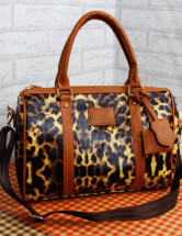 Leopard-Print oreiller en forme de PU Womens fourre-tout