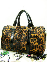 Leopard-Print oreiller en forme de PU Womens fourre-tout