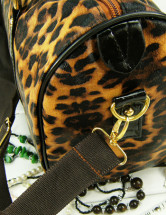 Leopard-Print oreiller en forme de PU Womens fourre-tout