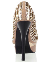 Gorgeous Satin Paillette Decoration High Heel Women's Platform Pumps