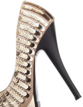 Gorgeous Satin Paillette Decoration High Heel Women's Platform Pumps
