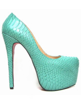 Fashion plate-forme Snakeskin patron Womens haut talon Shoes