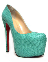 Fashion plate-forme Snakeskin patron Womens haut talon Shoes