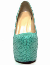 Fashion plate-forme Snakeskin patron Womens haut talon Shoes