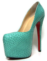 Fashion plate-forme Snakeskin patron Womens haut talon Shoes