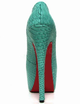 Fashion plate-forme Snakeskin patron Womens haut talon Shoes