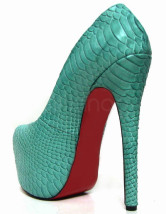 Fashion plate-forme Snakeskin patron Womens haut talon Shoes