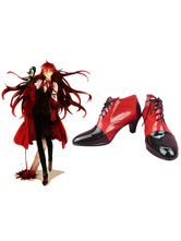 Sutcliff Kuroshitsuji Grell imité des chaussures en cuir de Cosplay