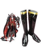 Black 1 1/5" Heel Castlevania Earl Faux Leather Cosplay Shoes