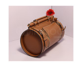 Antique brun boucles PU Womens sac