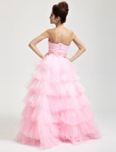 Rose dur fil étage longueur Masquerade robes de bal