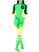 Green and Yellow and Black Lycra Spandex Unisex Zentai Suit