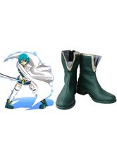 Deep Green 1 1/2" Heel Puella Magi Madoka Magica Faux Leather Cosplay Shoes
