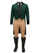 un beau manteau a queue vert foncee a double boutonnage du tissu jazz