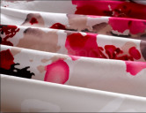Ensemble de literie blanc et rouge oriental de housse de couette de coton 
