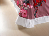 Ensemble de literie blanc et rouge oriental de housse de couette de coton 
