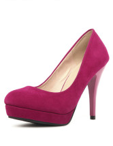 Attractive Platform Stiletto Heel Flannel Womens Pumps