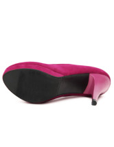 Attractive Platform Stiletto Heel Flannel Womens Pumps