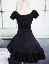 Robe de lolita noire et blanche de Lolita en fil
