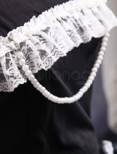 Robe de lolita noire et blanche de Lolita en fil