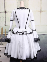 Robe de lolita gothique Taillée Dentelle Noire et Blanche 