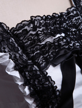 Robe de lolita gothique Taillée Dentelle Noire et Blanche 