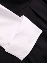 Chemise blanche de manches longues en coton et Jupe noire de Lolita en coton 