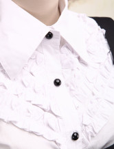 Chemise blanche de manches longues en coton et Jupe noire de Lolita en coton 