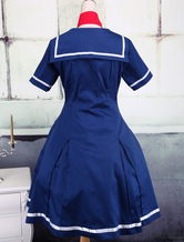 Robe classique de Lolita en bleu foncé