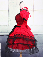 Robe rouge et classique de Lolita en fil