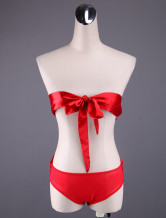 Red Halter Bra And G-string Set