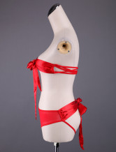 Red Halter Bra And G-string Set