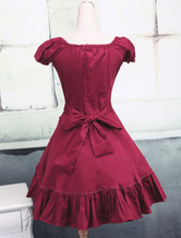 Cotton Fuchsia Red Ruffles Classic Lolita Dress