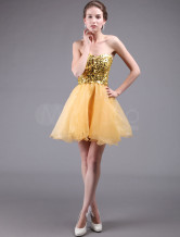 Robe de Cocktail fil Sweet or sans bretelles Sweetheart Mini longueur