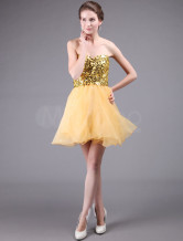 Robe de Cocktail fil Sweet or sans bretelles Sweetheart Mini longueur
