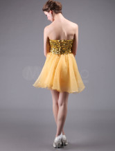 Robe de Cocktail fil Sweet or sans bretelles Sweetheart Mini longueur