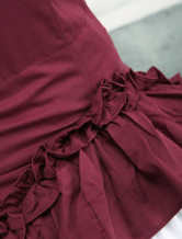 Robe classique de Lolita en coton de manches courtes et nœud papillon de ride  