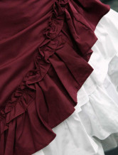 Robe classique de Lolita en coton de manches courtes et nœud papillon de ride  