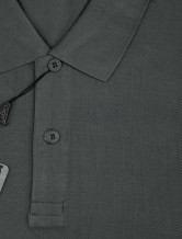 Gris foncé 60% coton 40% polyester manches courtes Polo Hommes