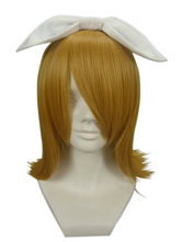 Deep Gold 40cm VOCALOID Kagamine Rin Nylon Cosplay Wig