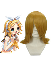 Deep Gold 40cm VOCALOID Kagamine Rin Nylon Cosplay Wig