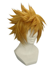 Golden 32cm Kingdom Hearts Birth by Sleep-Ventus Nylon Cosplay Wig