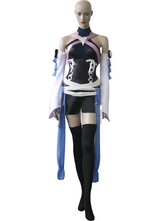Kingdom Hearts Black And Blue Satin Spandex Leather Cosplay Costume