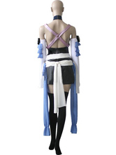 Kingdom Hearts Black And Blue Satin Spandex Leather Cosplay Costume