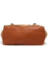 37*18*27cm Modern Brown PU Leather Women's Tote Handbag