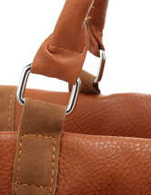 37*18*27cm Modern Brown PU Leather Women's Tote Handbag