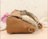 Belle fausse-fourrure PU boucles Womens sac
