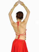 Rouge imité soie Sequin Bra Belly Dance