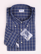 Casual Blue 100% Cotton Mens Long Sleeves Shirt